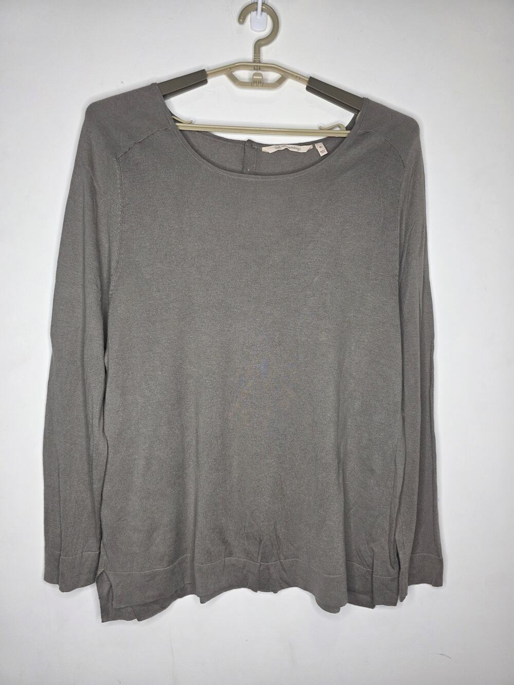 Soft surroundings green long sleeve pullover shirt very lightweight sweater - XL